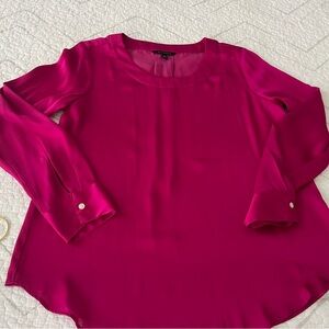 Banana Republic Fuchsia Long Sleeve Blouse